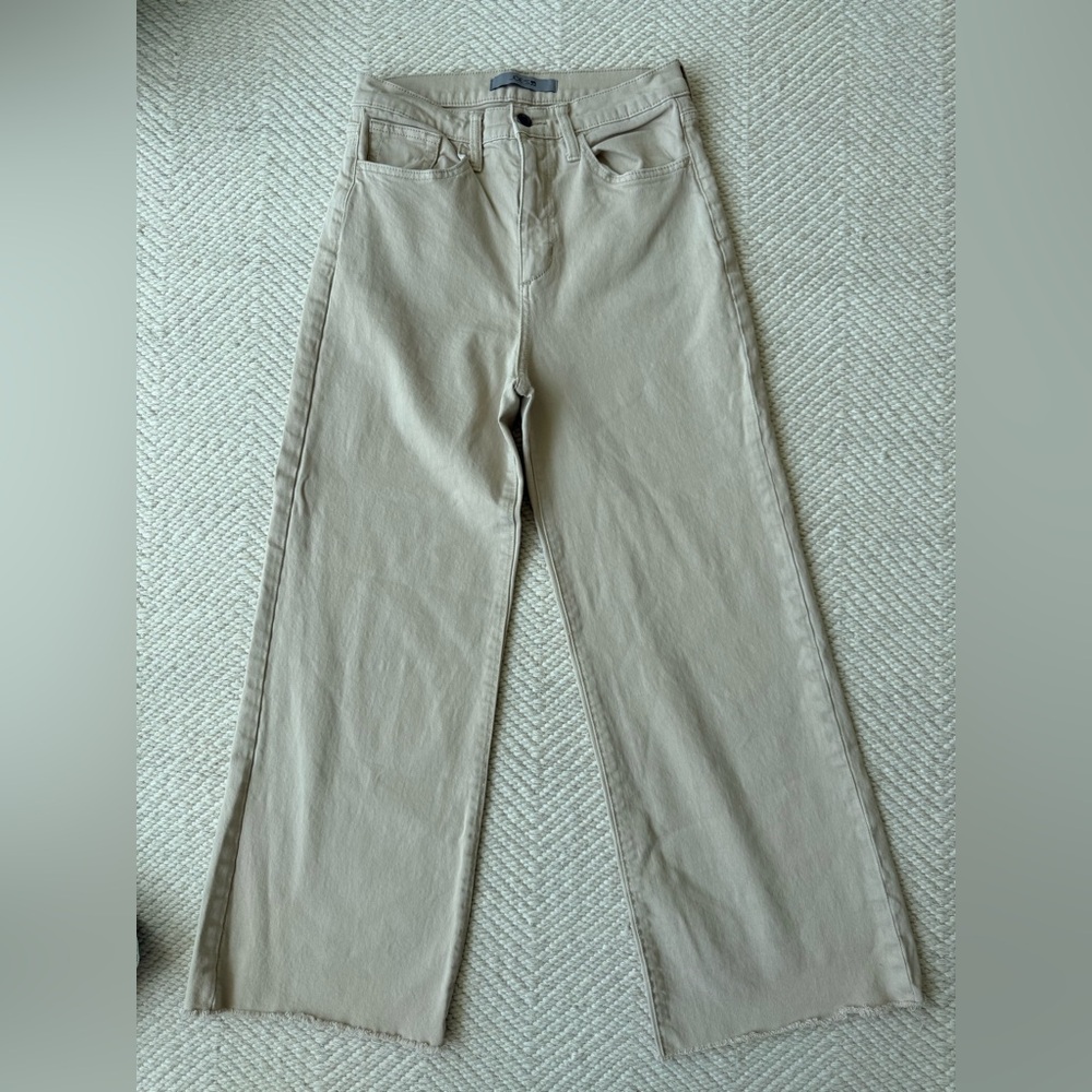 Joes High Rise Wide Leg Crop Fray Jeans in Clay sz 28